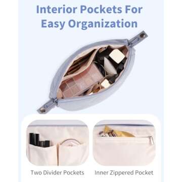 Ceneda Puffy Padded Makeup Bag Travel Organizer for Women