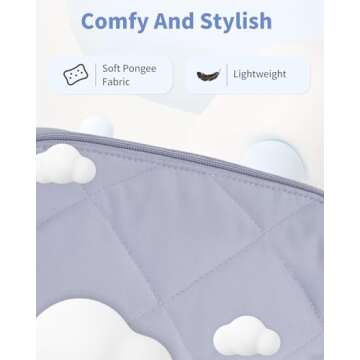 Ceneda Puffy Padded Makeup Bag Travel Organizer for Women