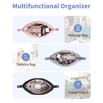 Ceneda Puffy Padded Makeup Bag Travel Organizer for Women