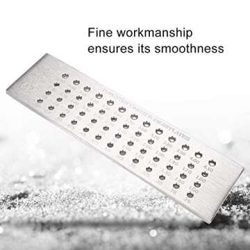 52 Round Holes 0.26-4.10mm Tungsten Carbide Wire Drawplate for Jewelry Making