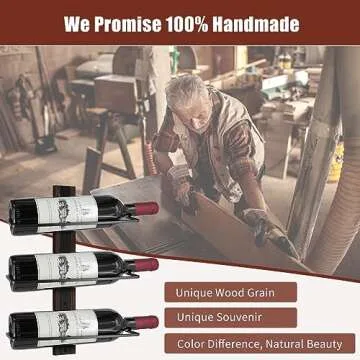 AGJIDSO Wall Mounted Wine Rack - Stylish and Eco-Friendly