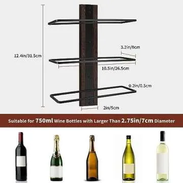 AGJIDSO Wall Mounted Wine Rack - Stylish and Eco-Friendly