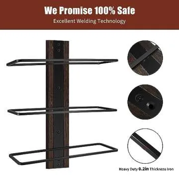 AGJIDSO Wall Mounted Wine Rack - Stylish and Eco-Friendly