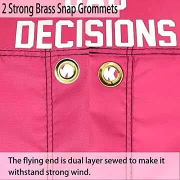 Seekamit Bad Decisions Flag Bright Pink 3x5 Ft for All Occasions