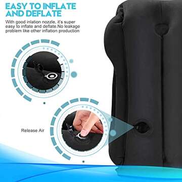 Comfortable Inflatable Travel Pillow for Airplane and More