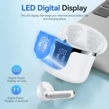 Bluetooth 5.3 Wireless Earbuds with Hi-Fi Sound