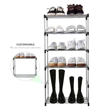 Jucaifu Stackable Small Shoe Rack for Shoes Organization