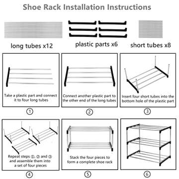 Jucaifu Stackable Small Shoe Rack for Shoes Organization