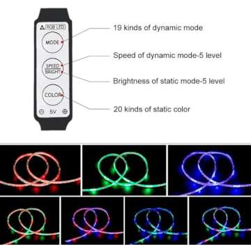 YHGSEE Electric Scooter LED Strip Light - Safety & Style