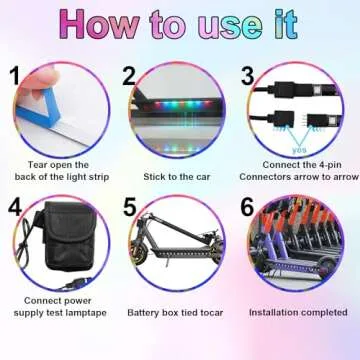 YHGSEE Electric Scooter LED Strip Light - Safety & Style
