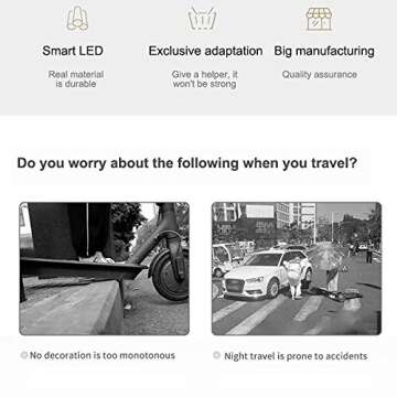 YHGSEE Electric Scooter LED Strip Light - Safety & Style