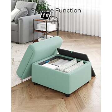 LINSY HOME Modular Sectional Sofa with Storage, Washable Sectional Couch, Covers Changeable, Single ...