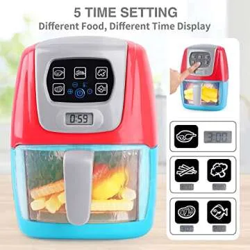Realistic Toy Air Fryer for Kids - Fun & Educational Playset