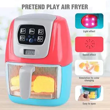 Realistic Toy Air Fryer for Kids - Fun & Educational Playset