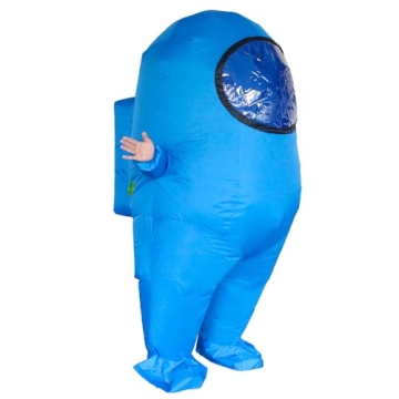 MXoSUM Impostor Inflatable Costume for Adult Funny Halloween Spacesuit Costume Astronaut Figures for...