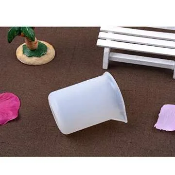 Fineder 6pcs Silicone Measuring Cups for Resin 100ml 10ml, DIY Glue Tools Cup Making Handmade Craft Nonstick Silicone Mixing Cups