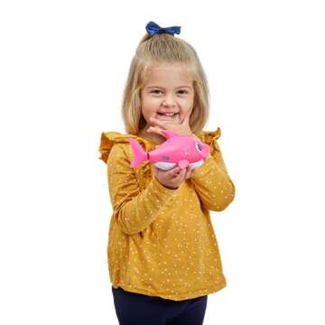 Robo Alive Junior Baby Shark New Silicon Fins Version Singing and Swimming Mommy Shark (Pink) by ZURU
