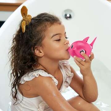 Robo Alive Junior Baby Shark New Silicon Fins Version Singing and Swimming Mommy Shark (Pink) by ZURU