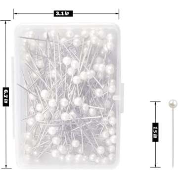 Push Pins, Map pins 600 PCS 1.5 in Pearlized Ball Head Pins Straight Pins Sewing Pins for DIY Sewing Crafts