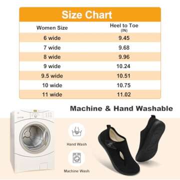 LeIsfIt Womens Slippers Wide Diabetic Shoes Adjustable Walking Shoes Arthritis Edema House Shoes Indoor Outdoor Slippers Black Size 9