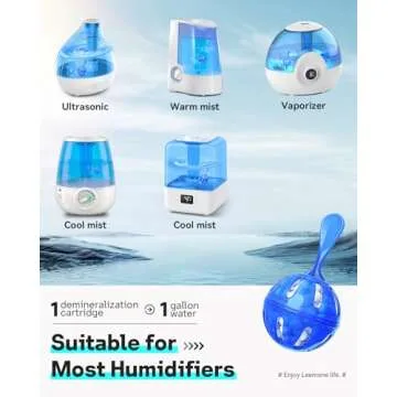 Leemone Humidifier Cleaner 12 Pack, Demineralization Cleaning Ball, Works in All humidifiers and Fish Tanks, Purifies Water, Prevents Hard Water Build-Up, Eliminates White Dust and Odor