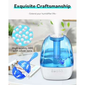 Leemone Humidifier Cleaner 12 Pack, Demineralization Cleaning Ball, Works in All humidifiers and Fish Tanks, Purifies Water, Prevents Hard Water Build-Up, Eliminates White Dust and Odor