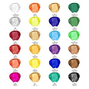 Artecho Acrylic Paint Set with 10 Brushes and 24 Colors 2oz Art Craft Paint, Acrylic Paint Sets for ...
