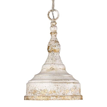 Golden Lighting 0806-S AI Mini Pendant Light - Elegant Antique Ivory Fixture for Home Decor