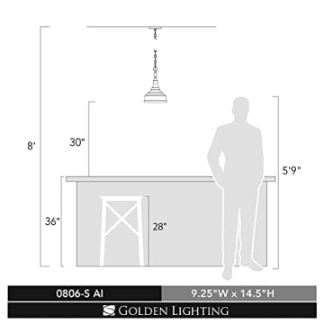 Golden Lighting Mini Pendant - Antique Ivory Lighting Fixture