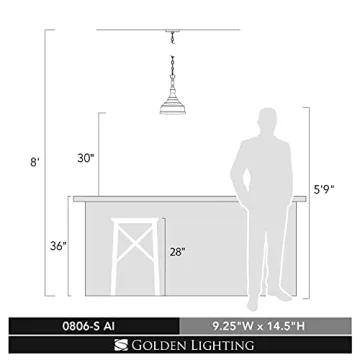 Golden Lighting Mini Pendant - Antique Ivory Lighting Fixture
