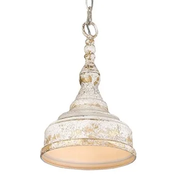 Golden Lighting Mini Pendant - Antique Ivory Lighting Fixture