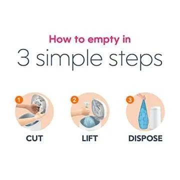 Diaper Genie Expressions Pail | Odor-Controlling Baby Diaper Disposal System | Includes Diaper Pail and 1 Starter Refill Bag