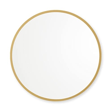 Better Bevel 24" Gold Rubber Framed Mirror for Home Decor