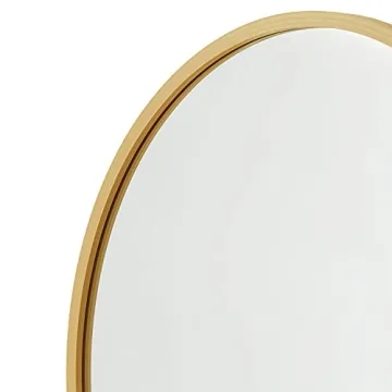 Better Bevel 24" Gold Rubber Framed Mirror for Home Decor