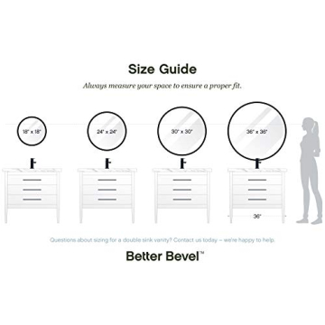 Better Bevel 24" Gold Rubber Framed Mirror for Home Decor