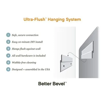 Better Bevel 24" Gold Rubber Framed Mirror for Home Decor