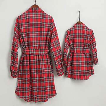 Adorable Mommy and Me Plaid Christmas Dresses