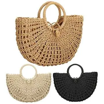 Shop EROUGE Chic Straw Bag - Trendy Summer Beach Tote