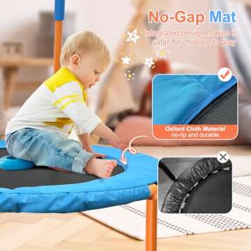 Ativafit 36inch Mini Toddler Trampoline for Kids Ages 1-6 Indoor Outdoor Folding Small Rebounder Tra...