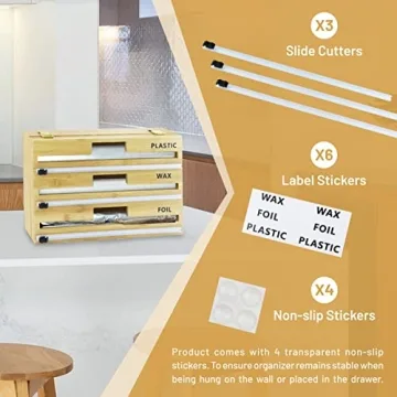 NEWMA 3 in 1 Foil Organizer for Drawer | Kitchen Essential