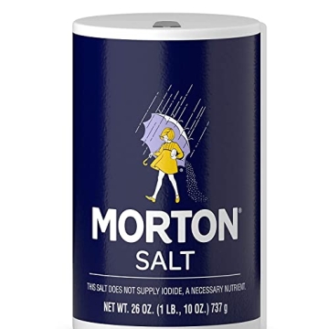 Morton Salt Regular Salt - Premium 26 oz Kitchen Essential for Cooking and More