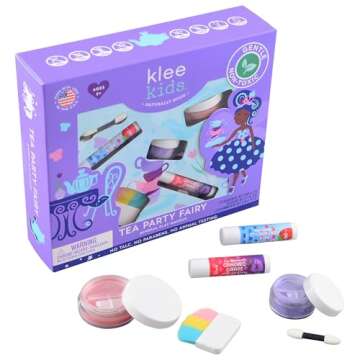 Luna Star Klee Kids Play Makeup Kit. Gentle and Non-Toxic. Kid-Friendly. Made in USA. (Tea Party Fai...