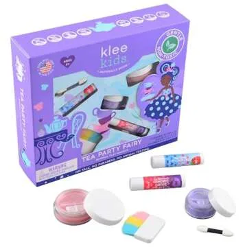 Luna Star Klee Kids Play Makeup Kit. Gentle and Non-Toxic. Kid-Friendly. Made in USA. (Tea Party Fai...