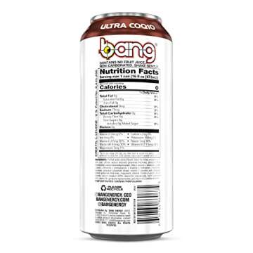 Bang Energy Lemon Drop Sweet Tea, Sugar-Free Energy Drink, 16 Ounces (Pack of 12)