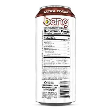 Bang Energy Lemon Drop Sweet Tea, Sugar-Free Energy Drink, 16 Ounces (Pack of 12)