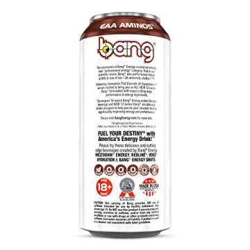 Bang Energy Lemon Drop Sweet Tea, Sugar-Free Energy Drink, 16 Ounces (Pack of 12)