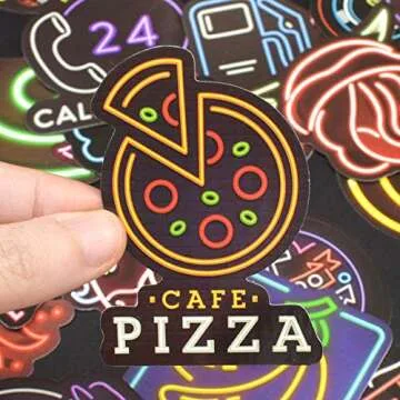 Neon Style Waterproof Stickers for Laptops and More