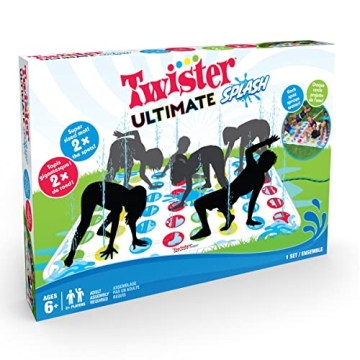 Hasbro Twister Ultimate Splash – Giant Outdoor Inflatable Water Twister Game for Kids – Backyard...