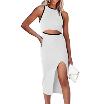 PRETTYGARDEN Women's Sexy Cut Out Summer Midi Dress