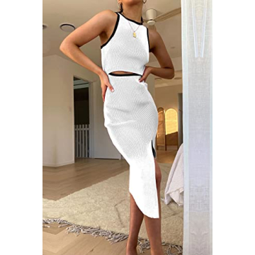 PRETTYGARDEN Women's Sexy Cut Out Summer Midi Dress